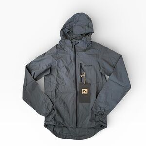 Flylow Davis Jacket XS Shadow Gray Hooded Lightweight Shell Unisex NWT
